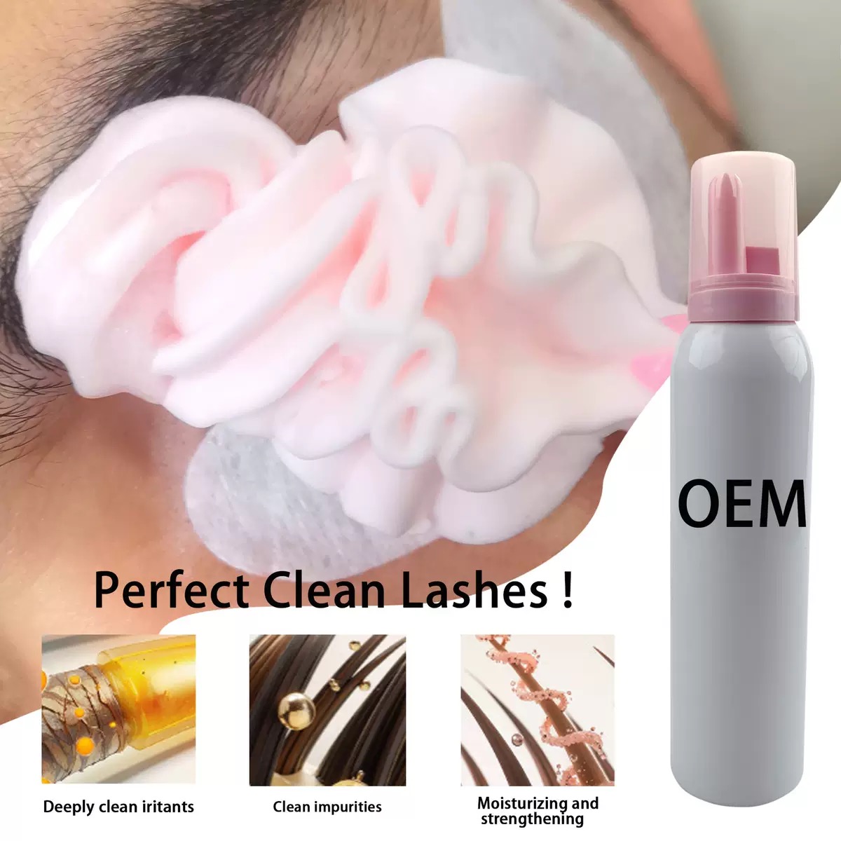 Customized  Whipped Lash Shamp - Eyelash Extension Foam Cleanser recension och pris