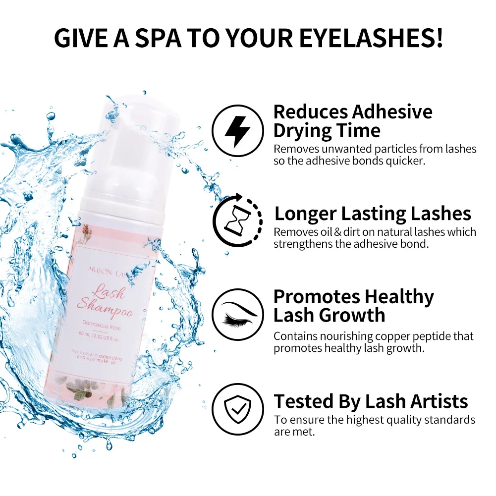 ARISON10 Bottles 60ml Eyelash  - Eyelash Extension Foam Cleanser recension och pris