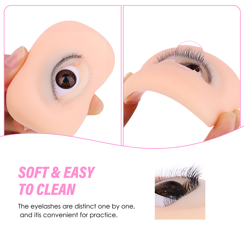 3 Layer Silicone Eye Model for - Eyelash Extension Model recension och pris