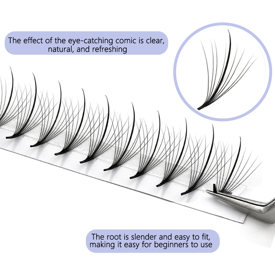 AGUUD Wispy Fans Russian Volum - Eyelash Extension Hybrid recension och pris