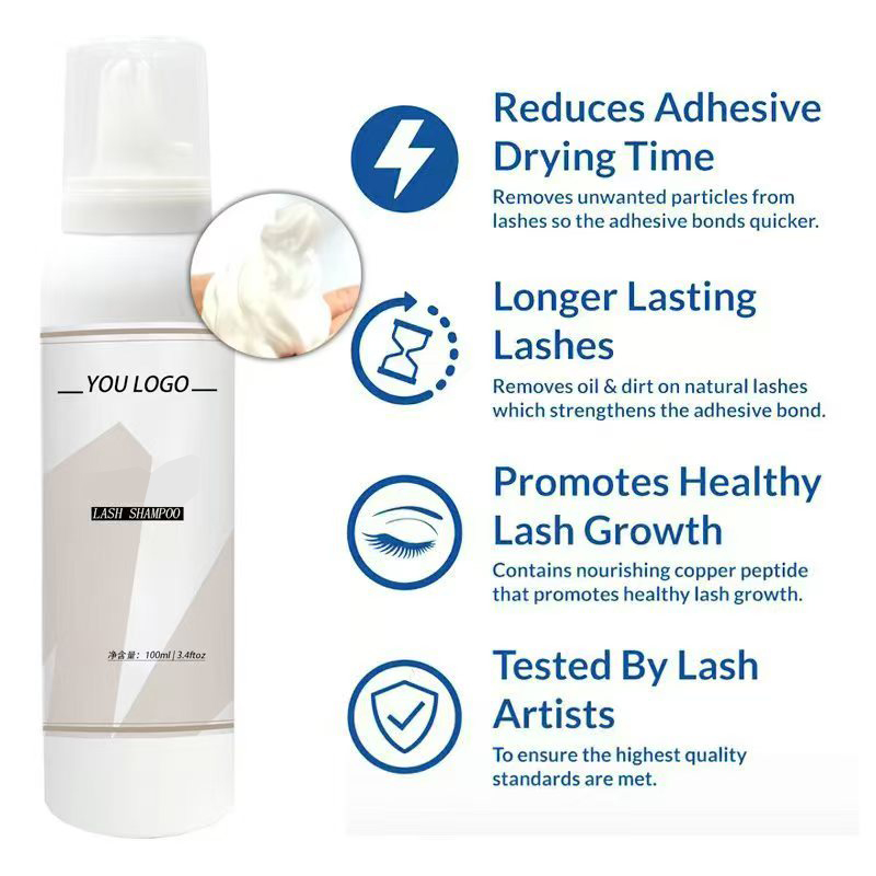 Custom Whipped Lash Cream Sham - Eyelash Extension Foam Cleanser recension och pris