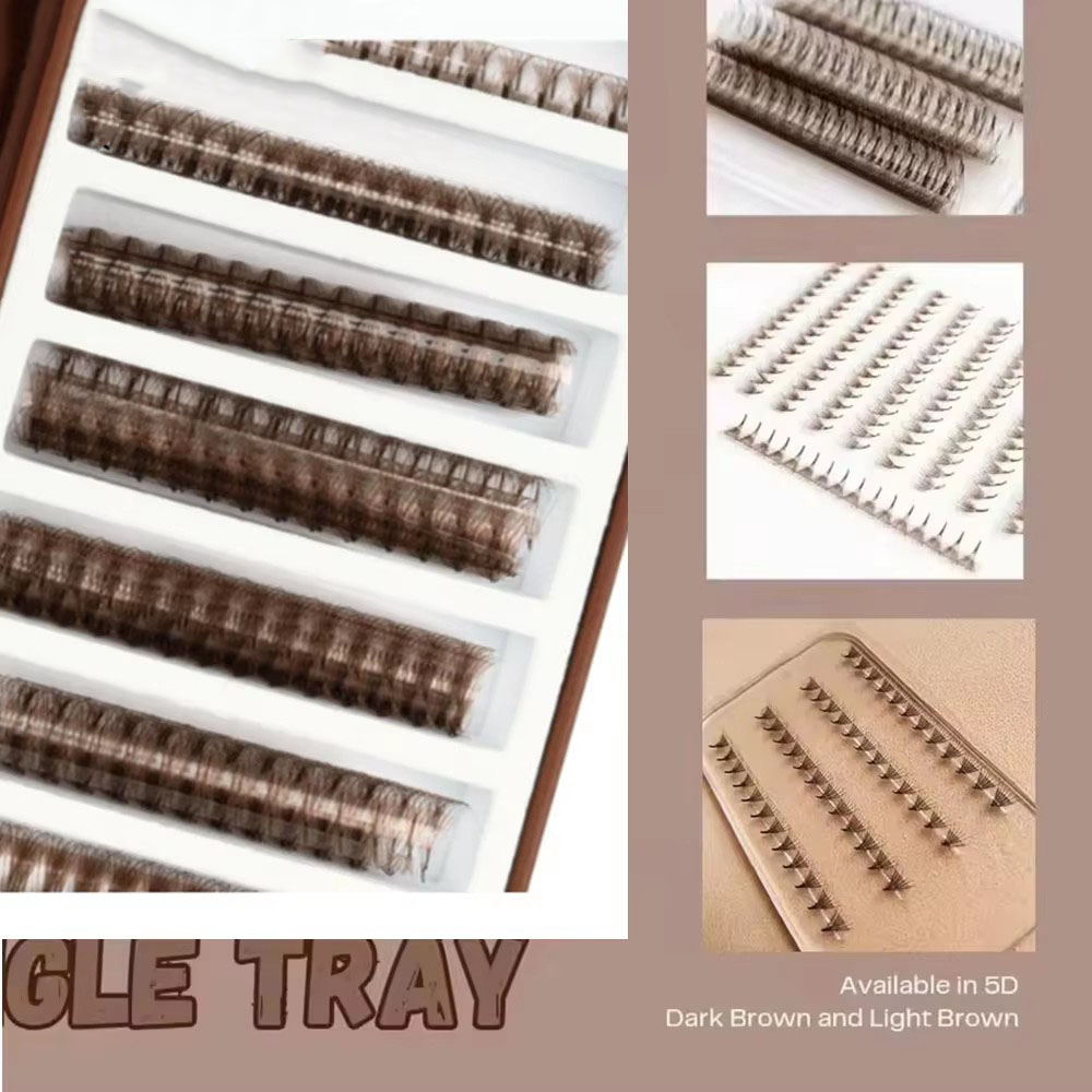 3D 6D 8D Brown Colored 1000 Fa - Eyelash Extension Hybrid recension och pris