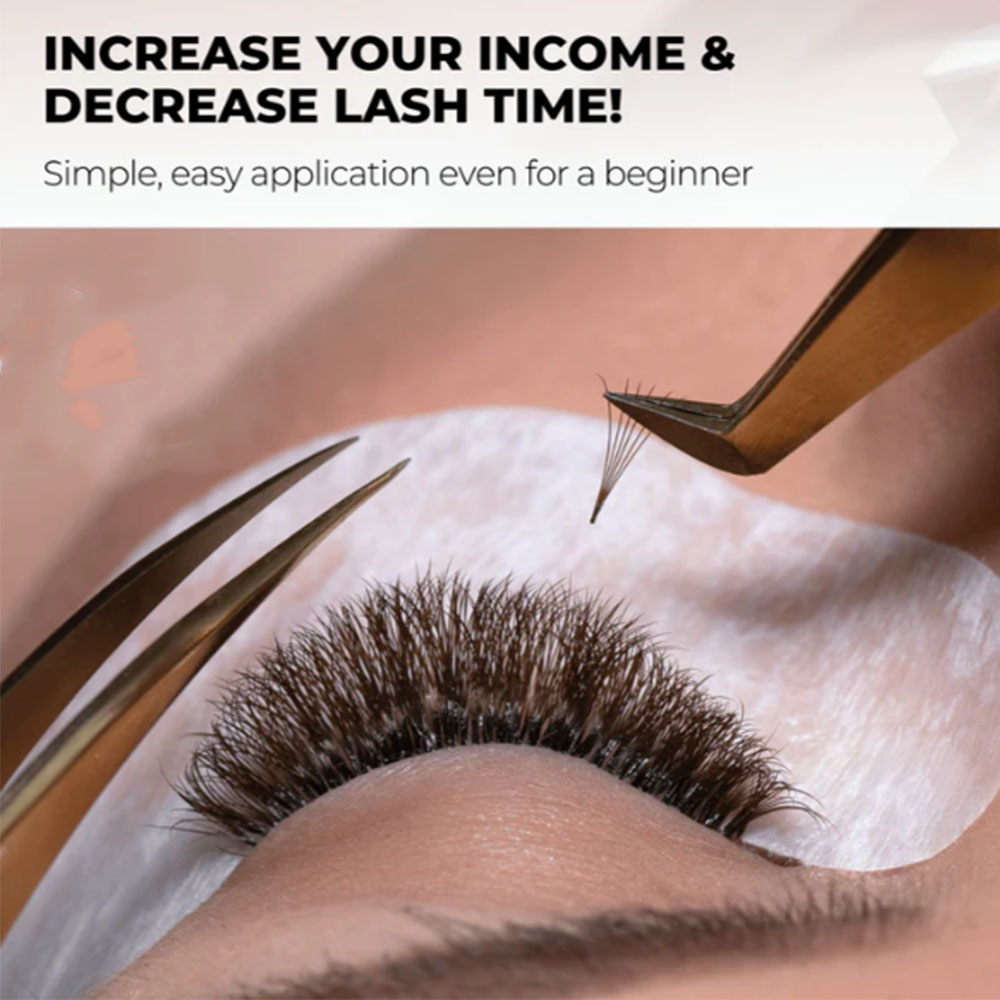 3D 6D 8D Brown Colored 1000 Fa - Eyelash Extension Hybrid recension och pris