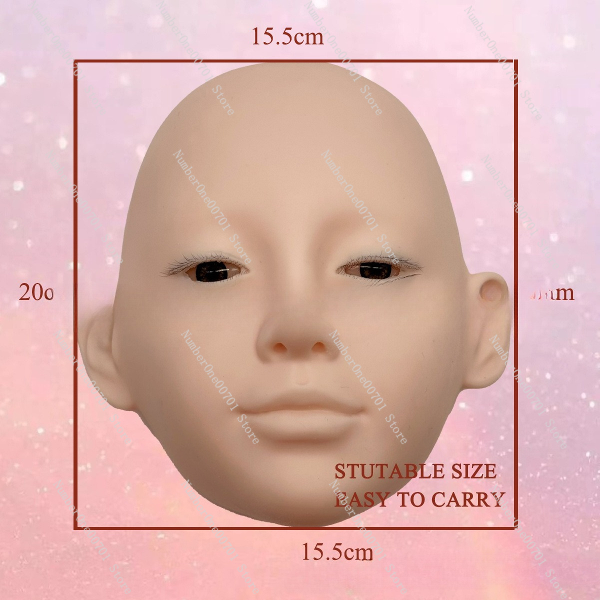 3-Layer Silicone Mannequin Hea - Eyelash Extension Open Eye recension och pris