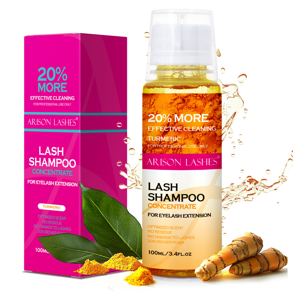 ARISON 100ml Lash Shampoo Conc - Eyelash Extension Foam Cleanser recension och pris