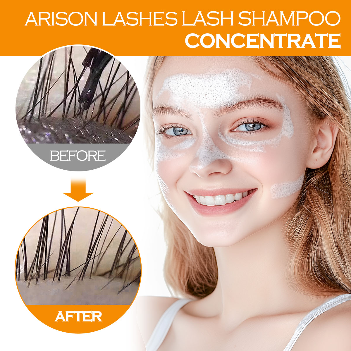 ARISON 100ml Lash Shampoo Conc - Eyelash Extension Foam Cleanser recension och pris