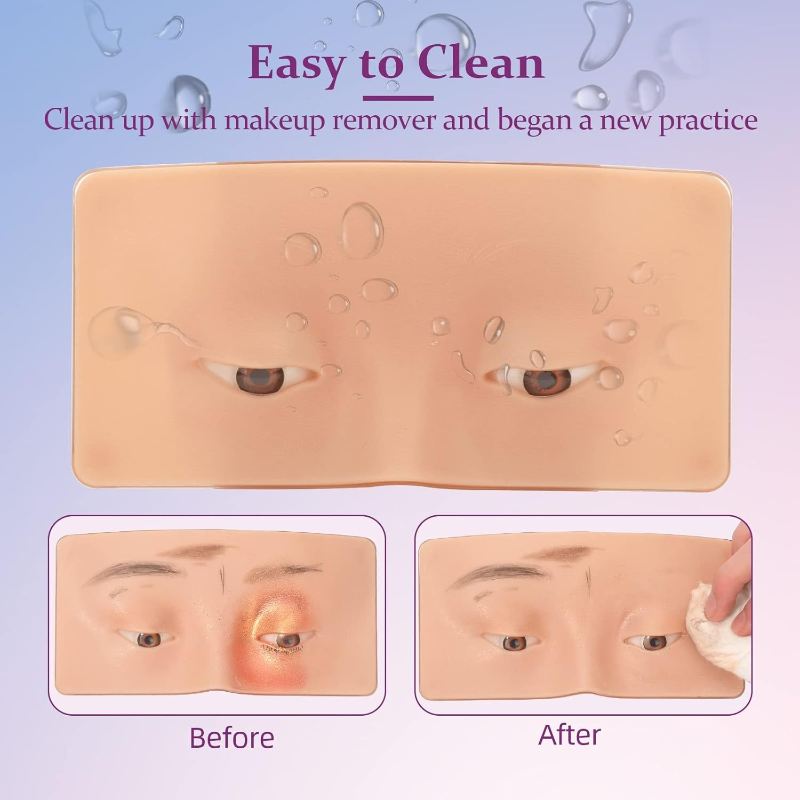 3D Silicone Face Makeup Practi - Eyelash Extension Open Eye recension och pris